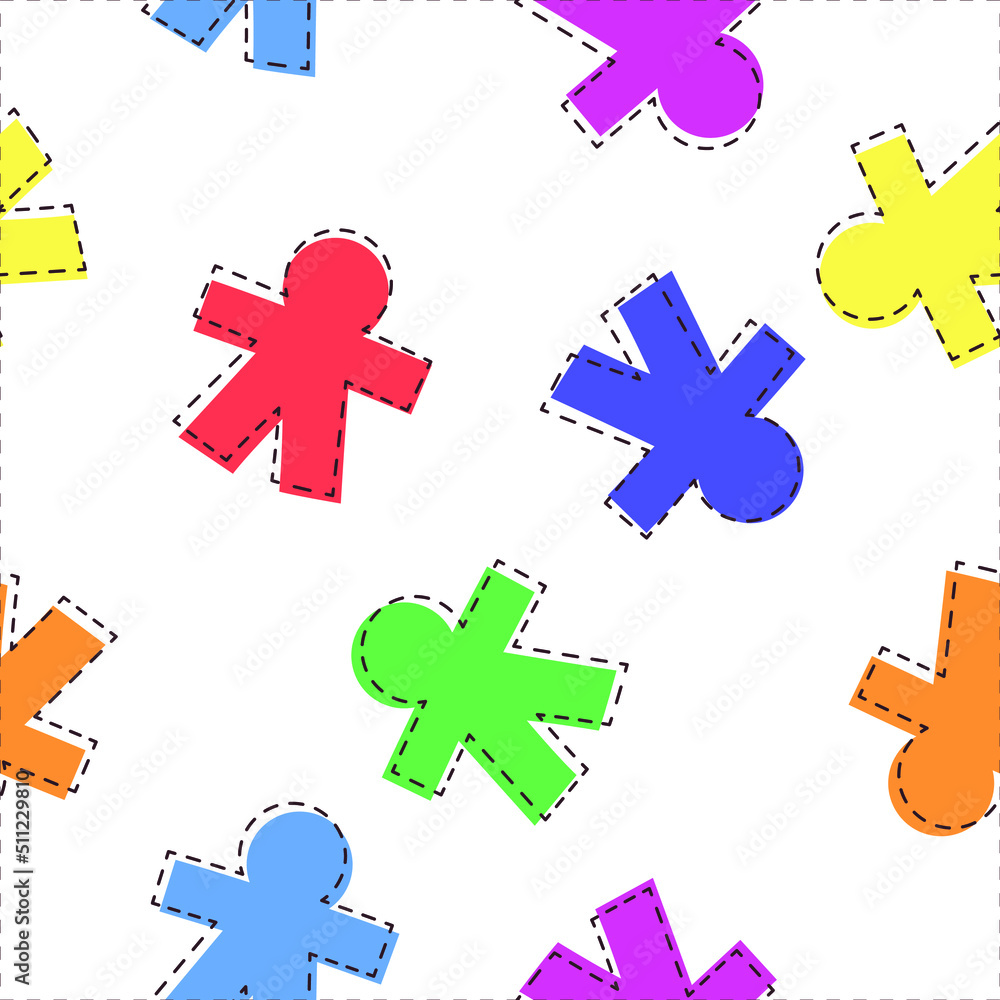 Pride month. LGBTQ+ colorful people background pattern texture in doodle style. Hand-drawn vector illustration. Pride month. LGBTQ+ colorful people background pattern texture in doodle style. Hand-drawn vector illustration.