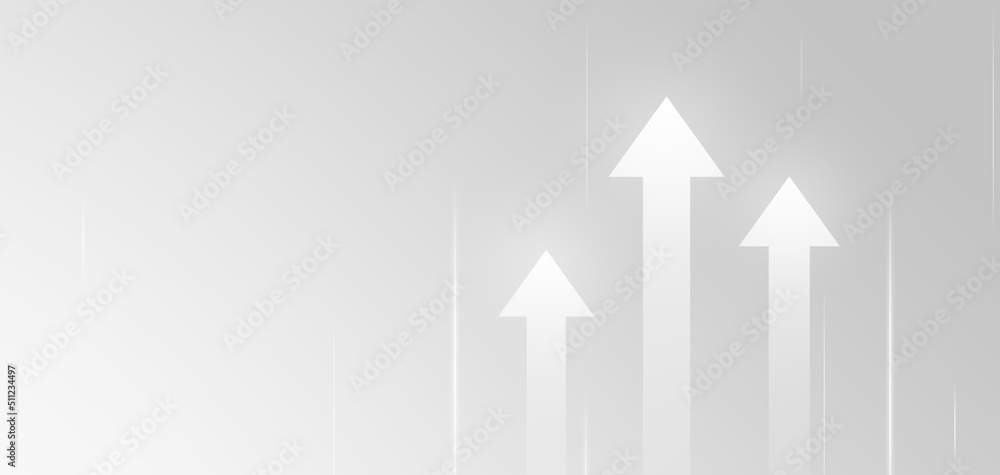 Abstract growth up arrow graphic icon on white background with direction pointer symbol concept or success business increase finance chart sign and simple development presentation graph banner target. Abstract growth up arrow graphic icon on white background with direction pointer symbol concept or success business increase finance chart sign and simple development presentation graph banner target.