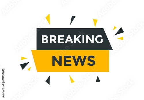 Breaking news button. Web button template
