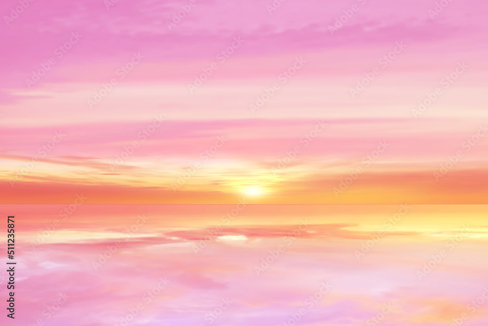   pink yellow pastel sky and clouds sunset and morning nature landscape pink pastel sky background 