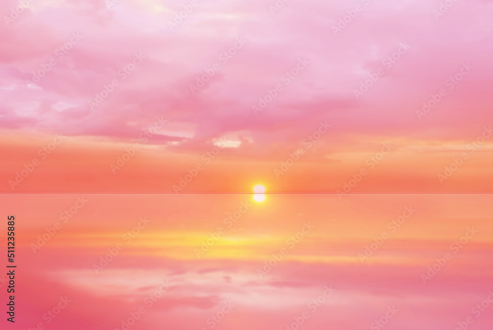   pink yellow pastel sky and clouds sunset and morning nature landscape pink pastel sky background 