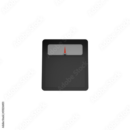 Grey Illustration Of Weight Scale Icon 3D style.