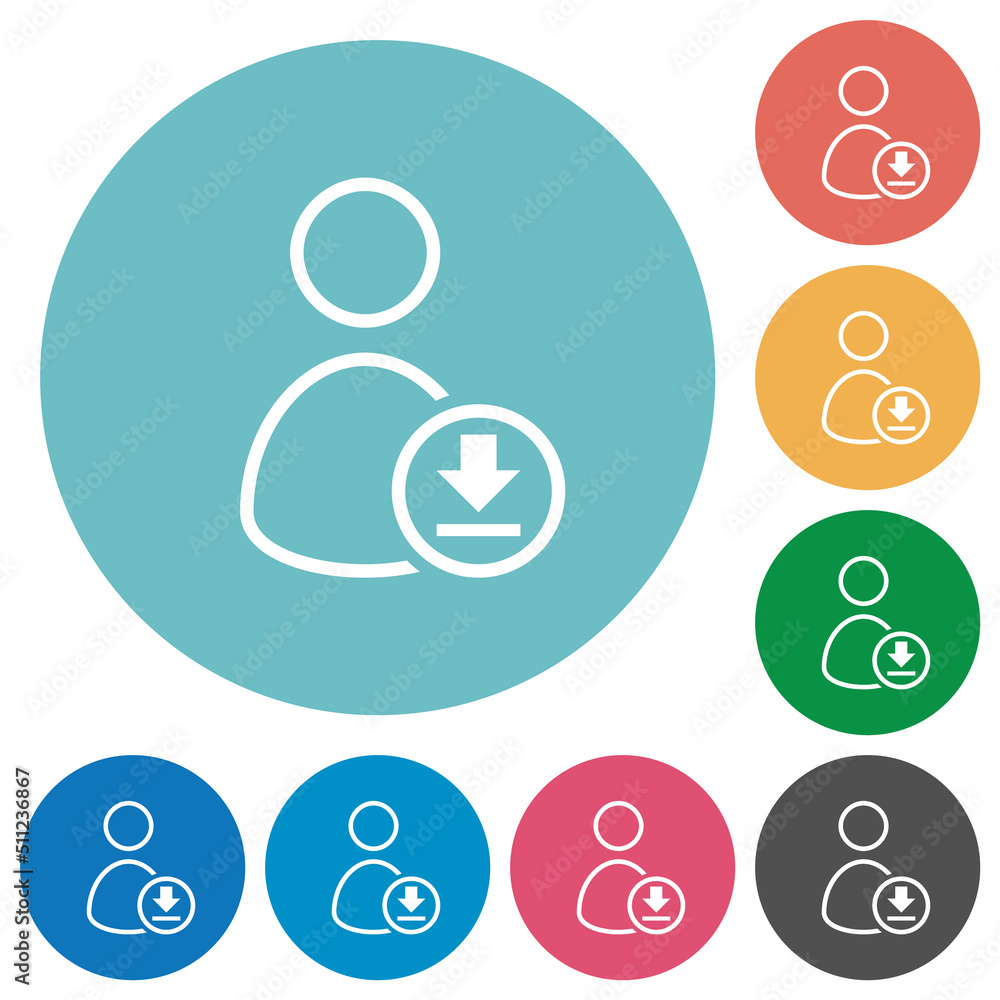 Download user account outline flat round icons Download user account outline flat round icons