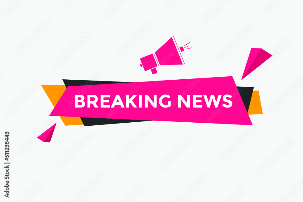 Breaking news button. Web button template
