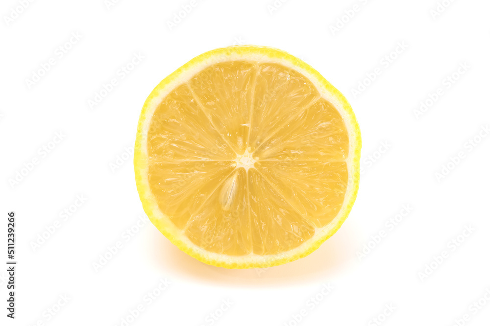 Lemon slice isolated on white background. Lemon slice isolated on white background.