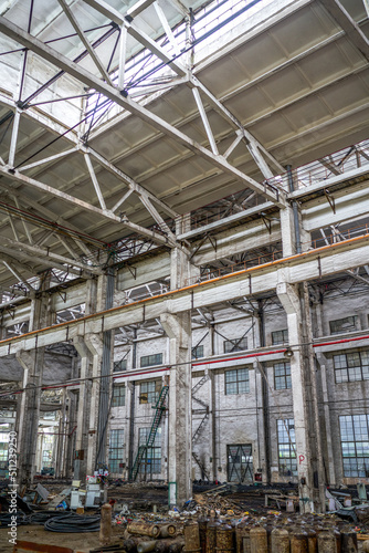Wallpaper Mural An abandoned steel frame structure automobile production workshop Torontodigital.ca