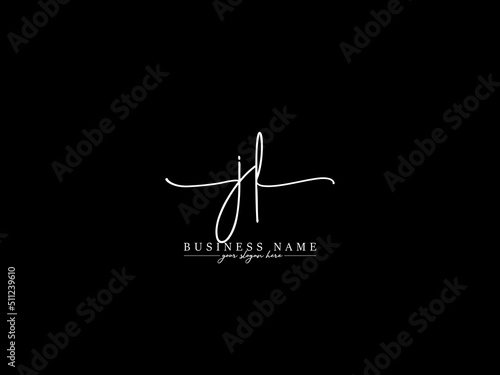 Letter JL Logo Icon, Signature Jl lj Logo Letter Vector Image Design For Apparel Brand photo