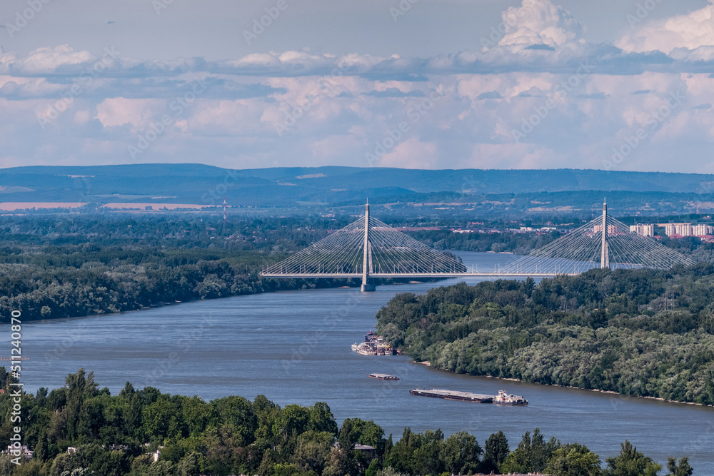 Huge bridge in Budapest, Hungary