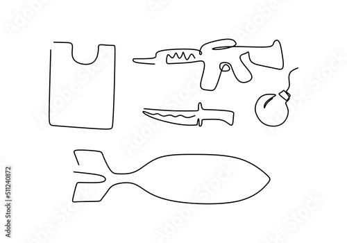 One continuous single line ...