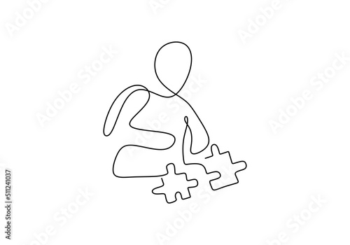 One continuous single line ...