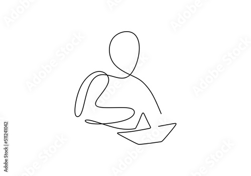 One continuous single line ...