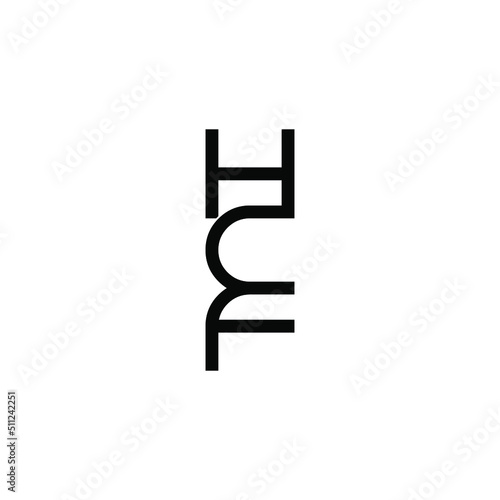 hcf letter original monogram logo design