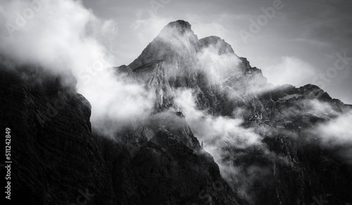 Mountains above Krma valey in Julian Alps photo