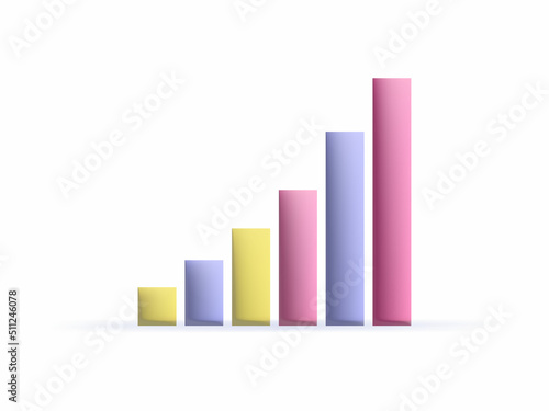 Business 3d design graph. Infographics chart. vector icon