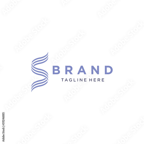 letter s flag logo design template elements