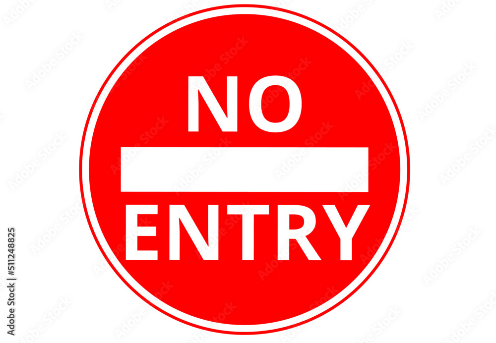 red no entry sign isolated on white background red no entry sign isolated on white background