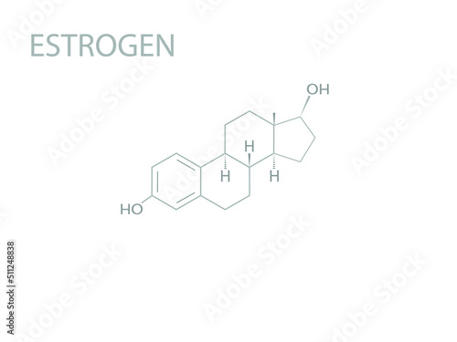 Estrogen molecular skeletal chemical formula.	