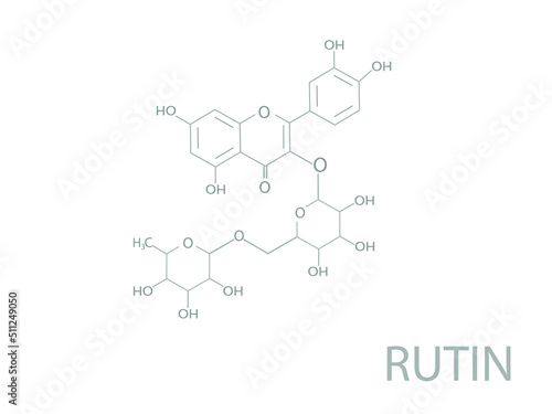 Rutin molecular skeletal chemical formula.	