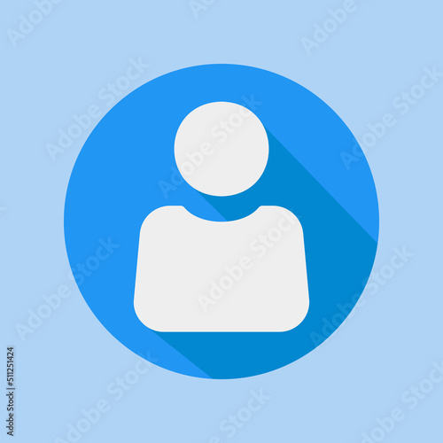 User icon in flat style about user interface, use for website mobile app presentation