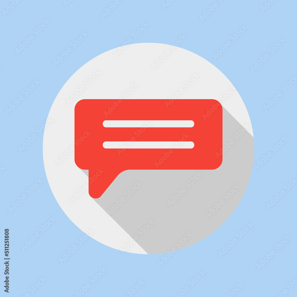 Comment icon in flat style about user interface, use for website mobile app presentation Comment icon in flat style about user interface, use for website mobile app presentation