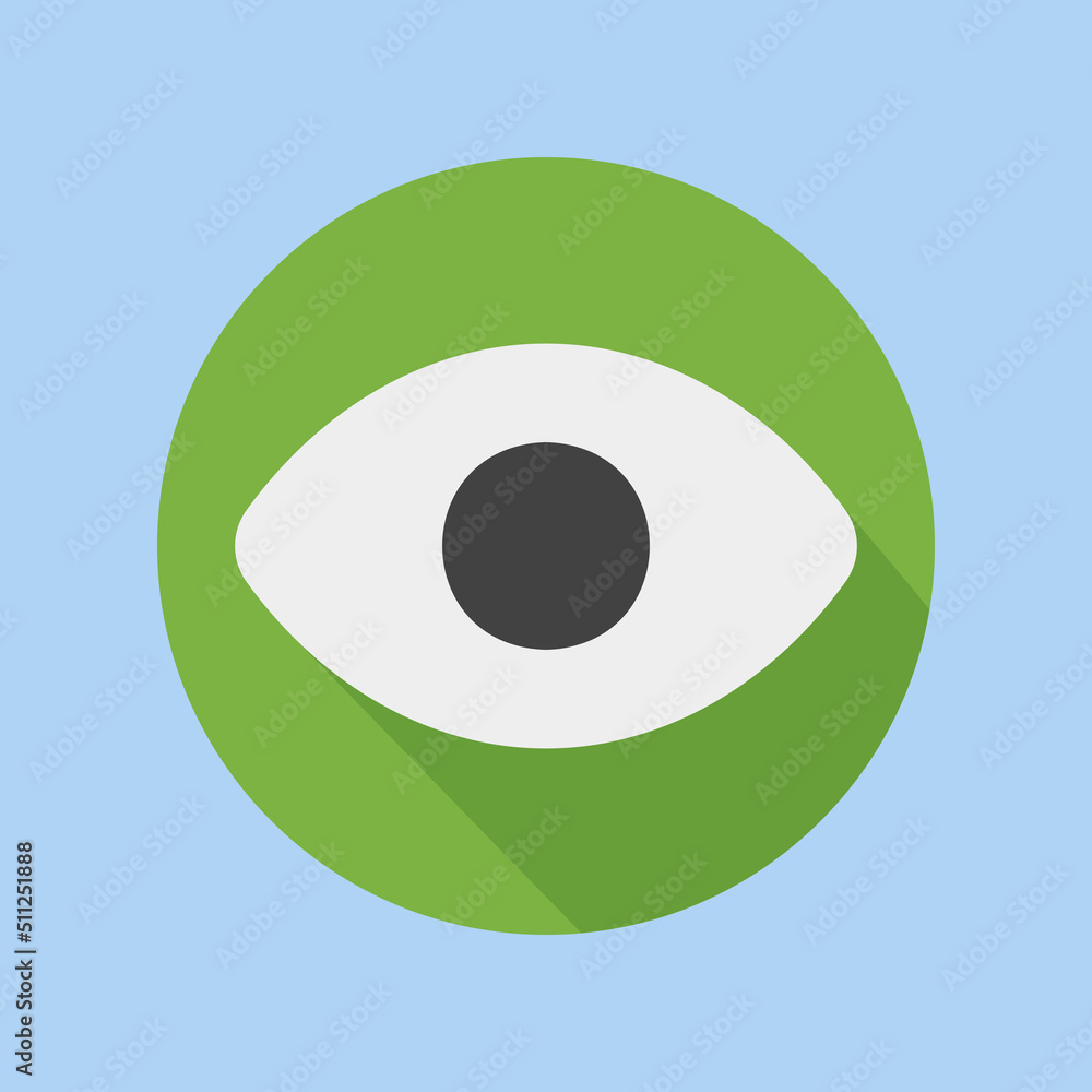 Visibility icon in flat style about user interface, use for website mobile app presentation Visibility icon in flat style about user interface, use for website mobile app presentation