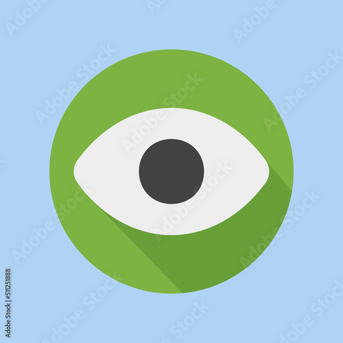 Visibility icon in flat style about user interface, use for website mobile app presentation