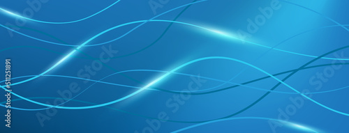 Blue wave abstract background layout banner