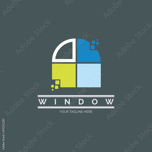 windows modern logo template design for brand or company and other