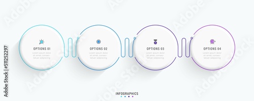Vector Infographic label design template with icons and 4 options or steps. Can be used for process diagram, presentations, workflow layout, banner, flow chart, info graph.
