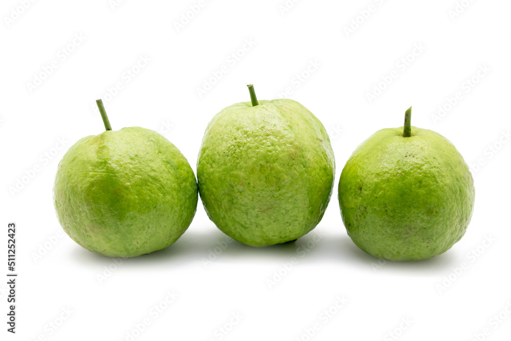whole Guava isolated on the white background whole Guava isolated on the white background