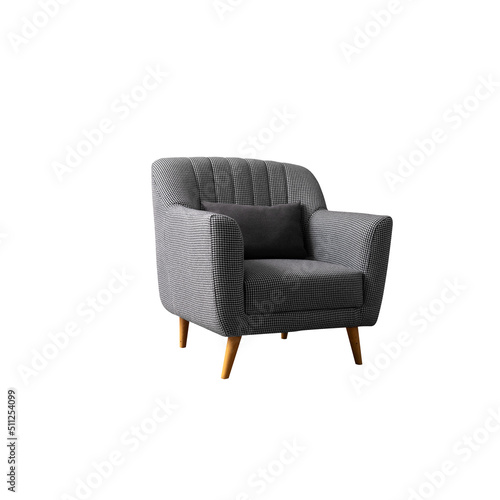 Modern - classic . isolated white background. Furniture, interior object, stylish sofa.