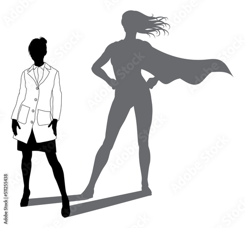 Superhero Scientist Super Hero Shadow Silhouette