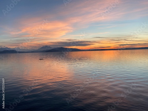 sunset over the sea