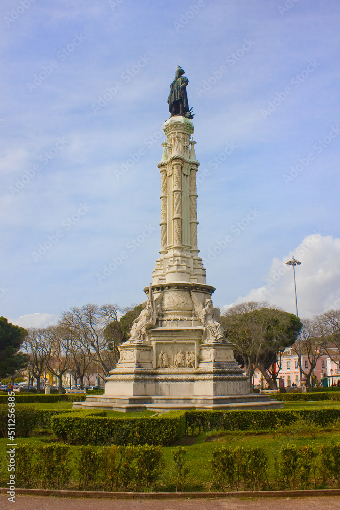 Monument to Afonso de Albuquerque in front of the Belém Palace in Lisbon