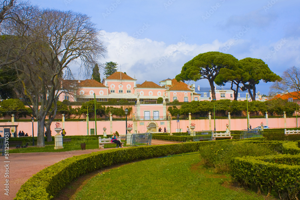National Palace of Belém - residence for the Portuguese Republic president in Lisbon, Portugal