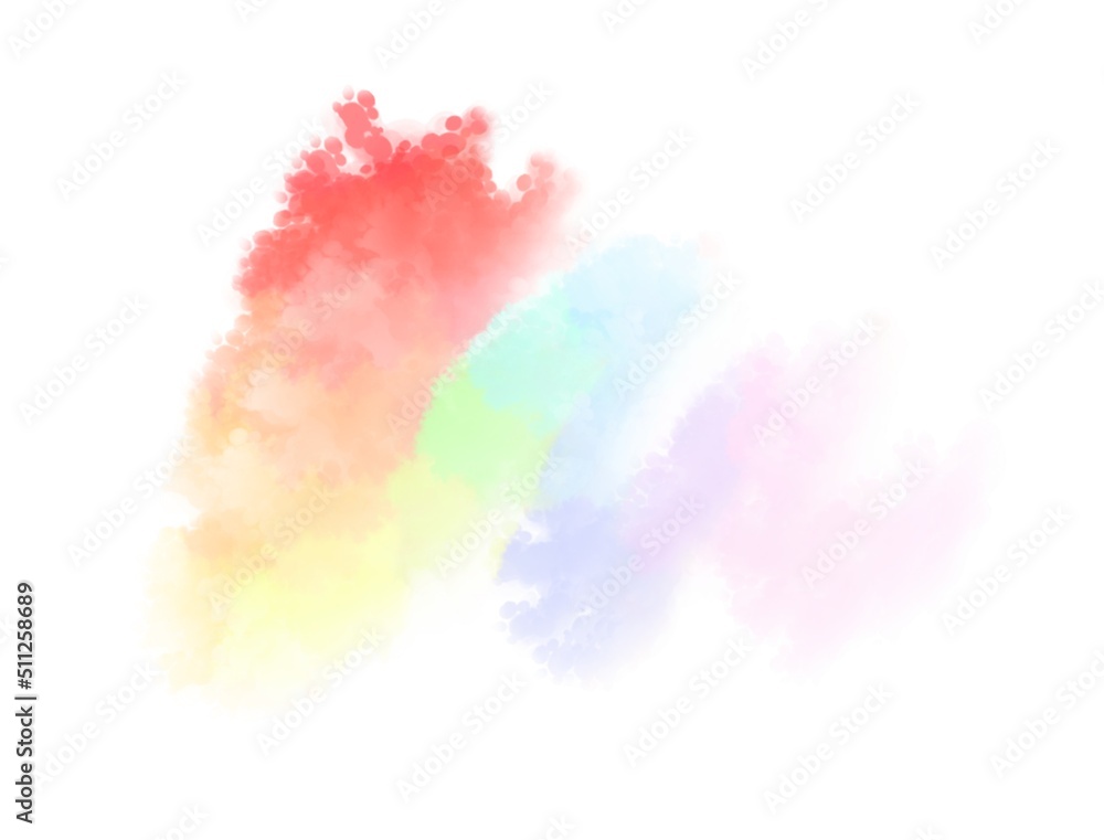 虹色の筆跡　水彩