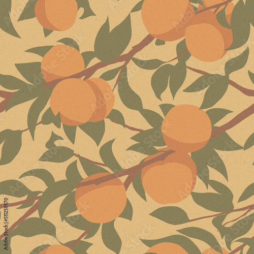 Seamless repeating pattern of oranges