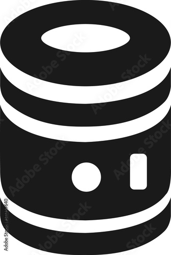 Lens icon, photo equipment icon vector