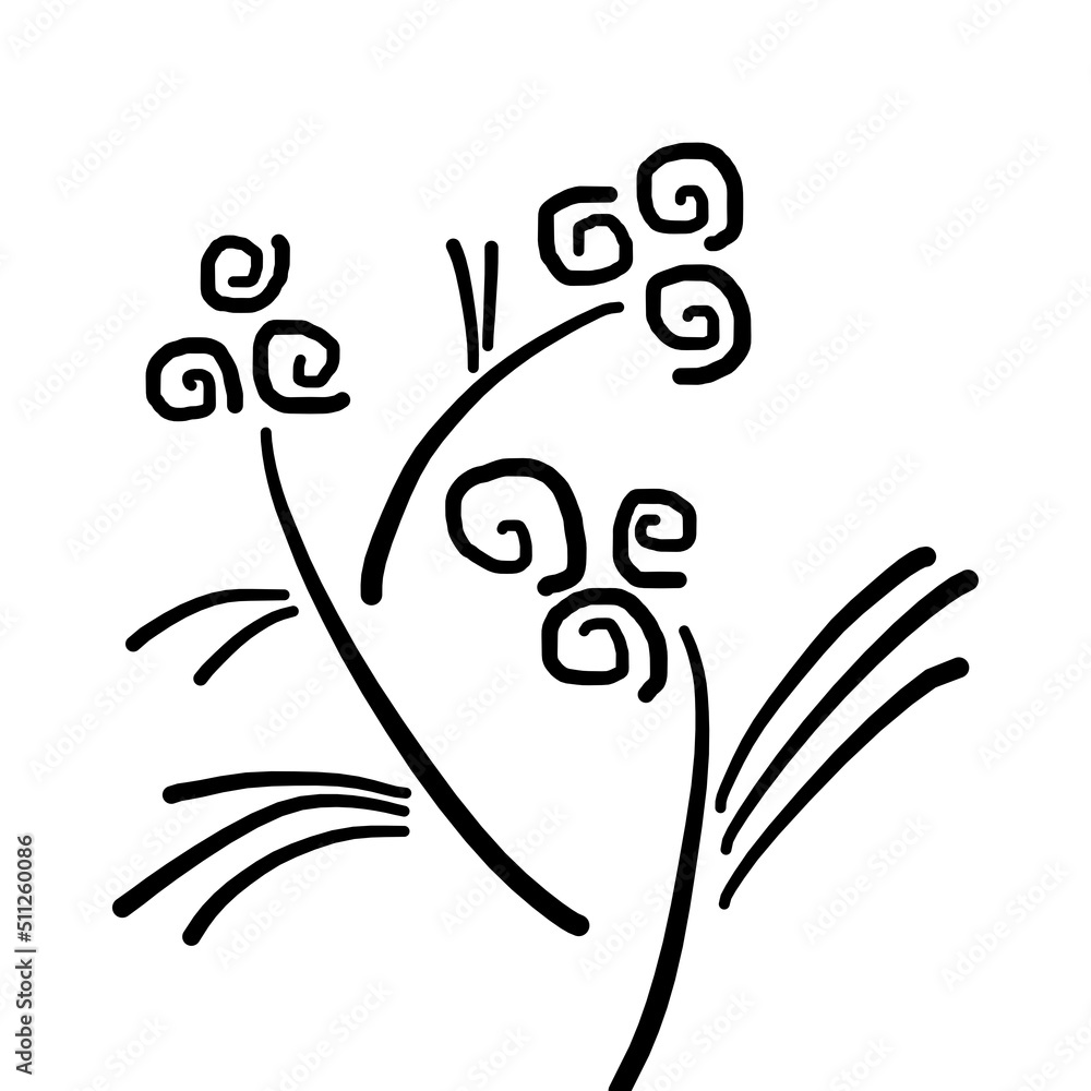 Obraz premium Illustration of stylized flowers