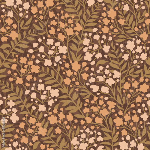 Seamless repeating pattern of flowers