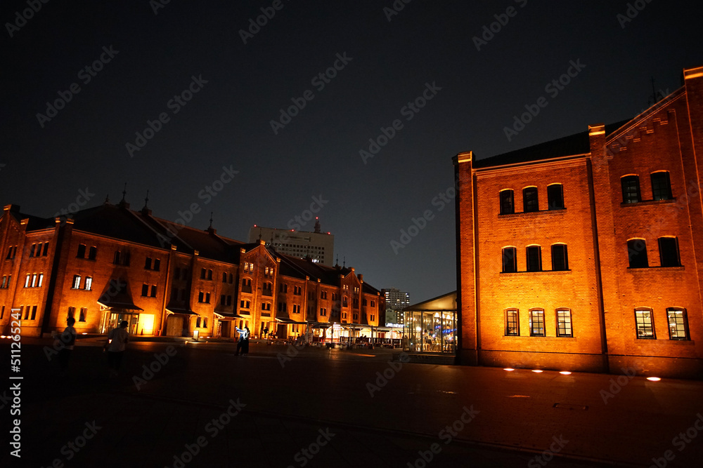night view of the old town country