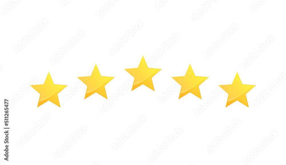 Five Stars Rating and High Level Concept Flat Design Icon Five Stars Rating and High Level Concept Flat Design Icon