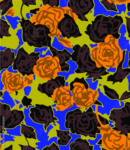 metered patterns suitable for textile consisting of flowers