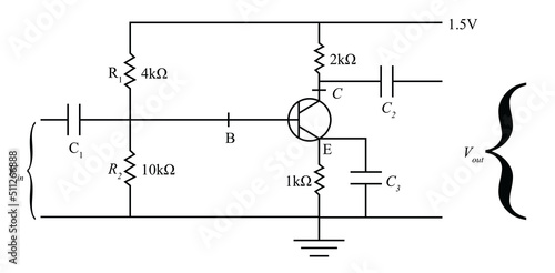 Above circuit diagram (1) shows a situation where a transistor is worked as a switched. Supplied input voltage