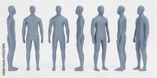 3D Render of Artificial Low-poly Character