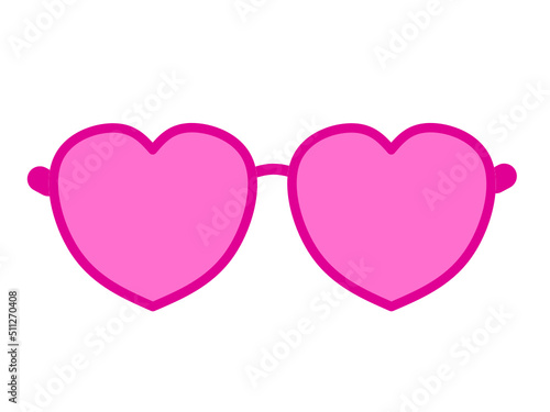 love glasses icon.glasses with heart shape lenses