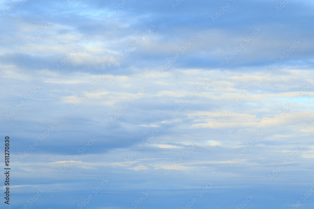 Beautiful tranquil blue sky with clouds