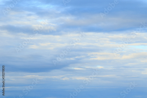 Beautiful tranquil blue sky with clouds