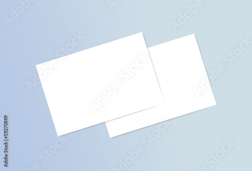 Realistic Blank Business Card Paper Mockup Set Template For Branding Product Promotion Invitation Corporate Document Illustration Office Presentation Showcase