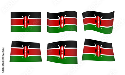 Free Download Kenya Flag Kenyan Waving Flags Vector Icons Set Wave Wavy Wind Africa Republic Nation National State Symbol Banner Buttons All Every Country World Design Graphic Emblem Nairobi Icon - GFXLoad